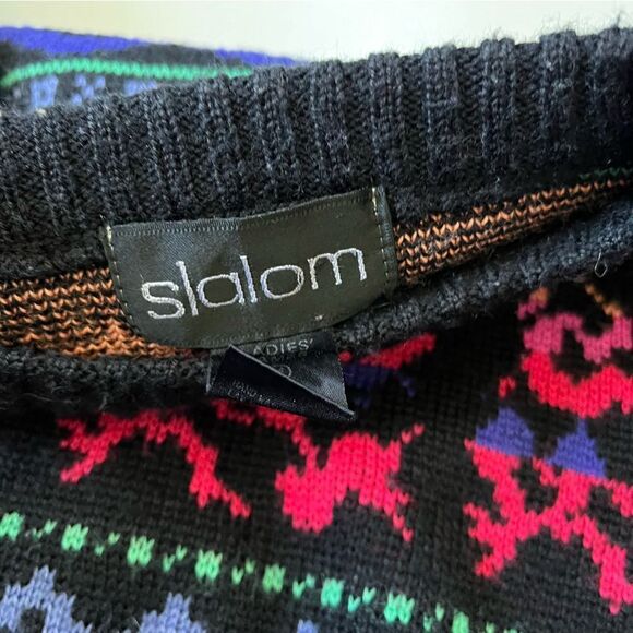 Vintage Wool Blend Funky Knit 80's Sweater Medium - Picture 4 of 6